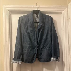 Lane Bryant Blue Denim Blazer